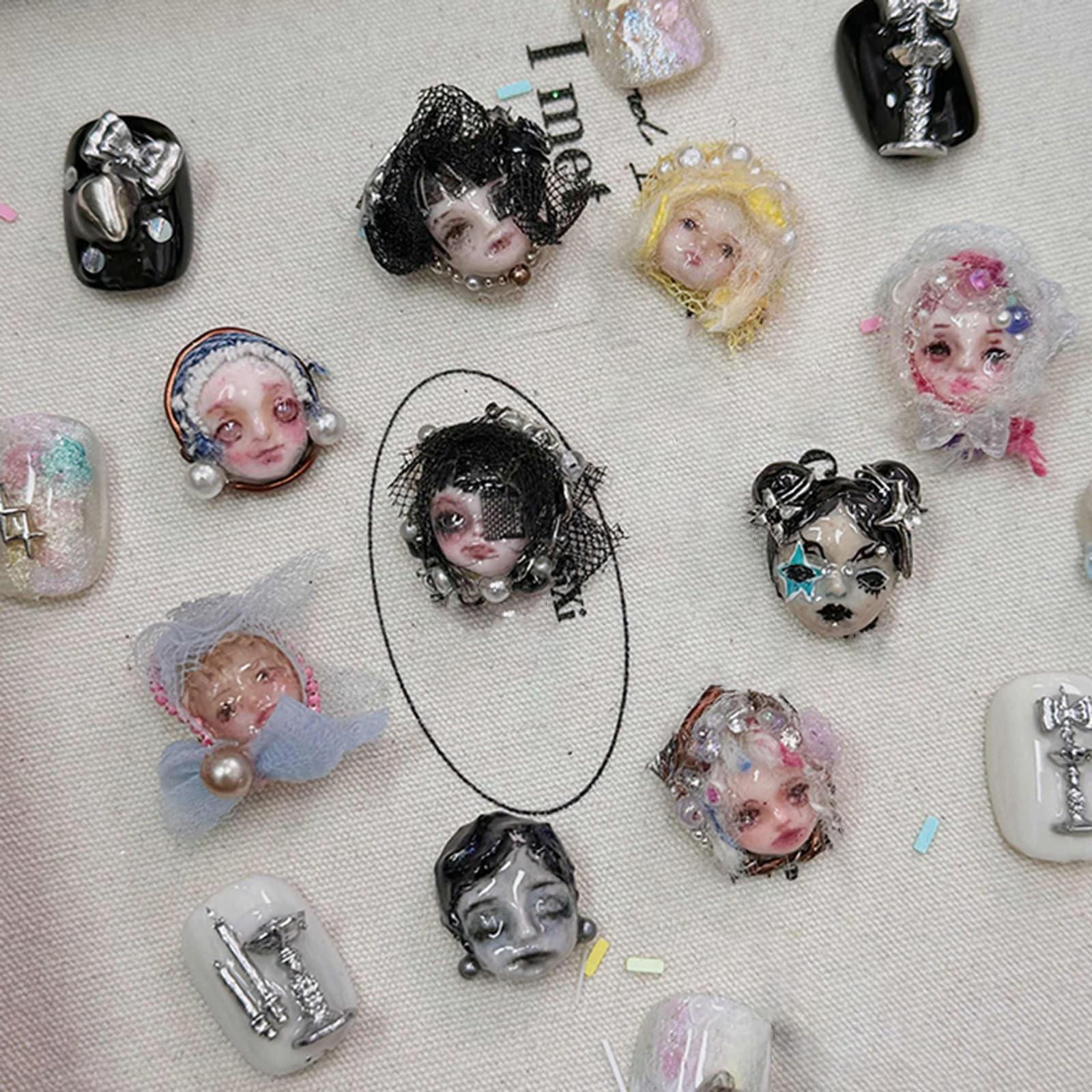 Nail Art Molds Men Nails Art Silicone Stamp Mold for Party and Salon Dolls Sh…
