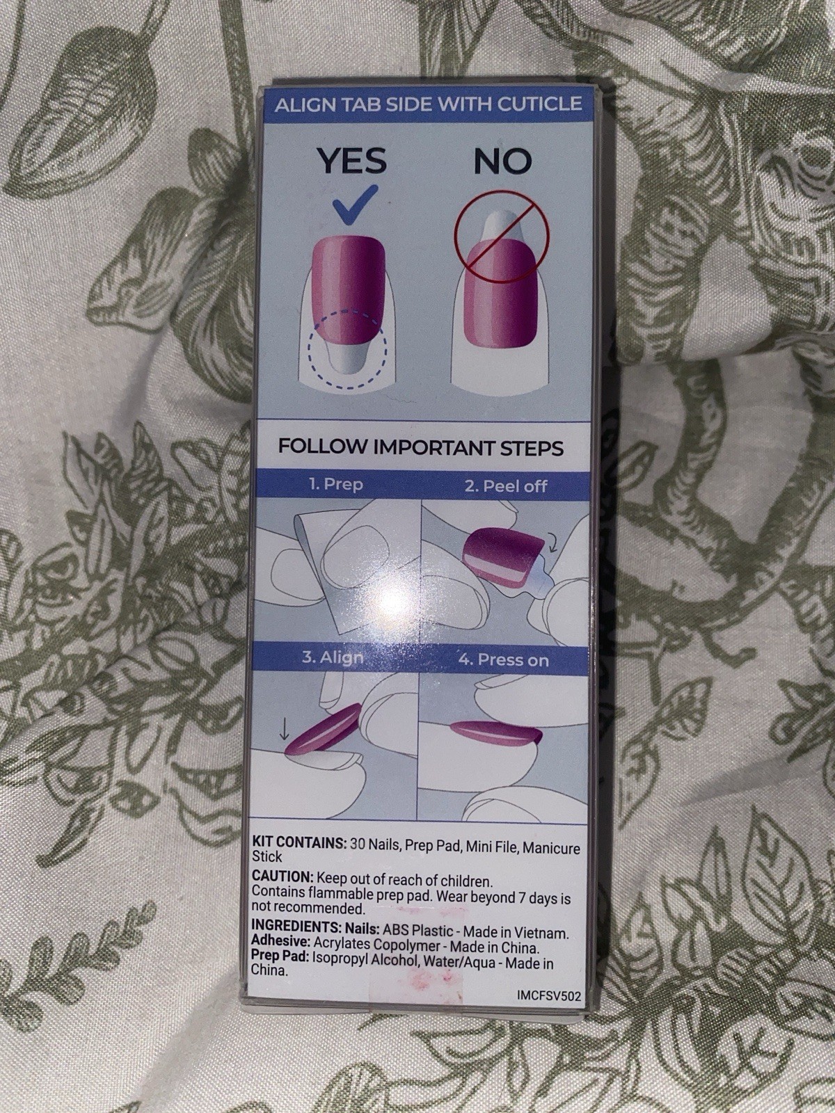 imPRESS Color FX Clear Holographic Short Square Press-On Nails No-Glue IMCF35