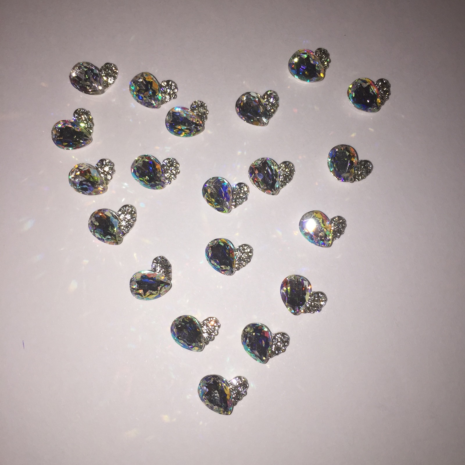 3pcs 3D DIY Nail Art Decoration Alloys Bowtie Jewellery Rhinestone Diamond Heart