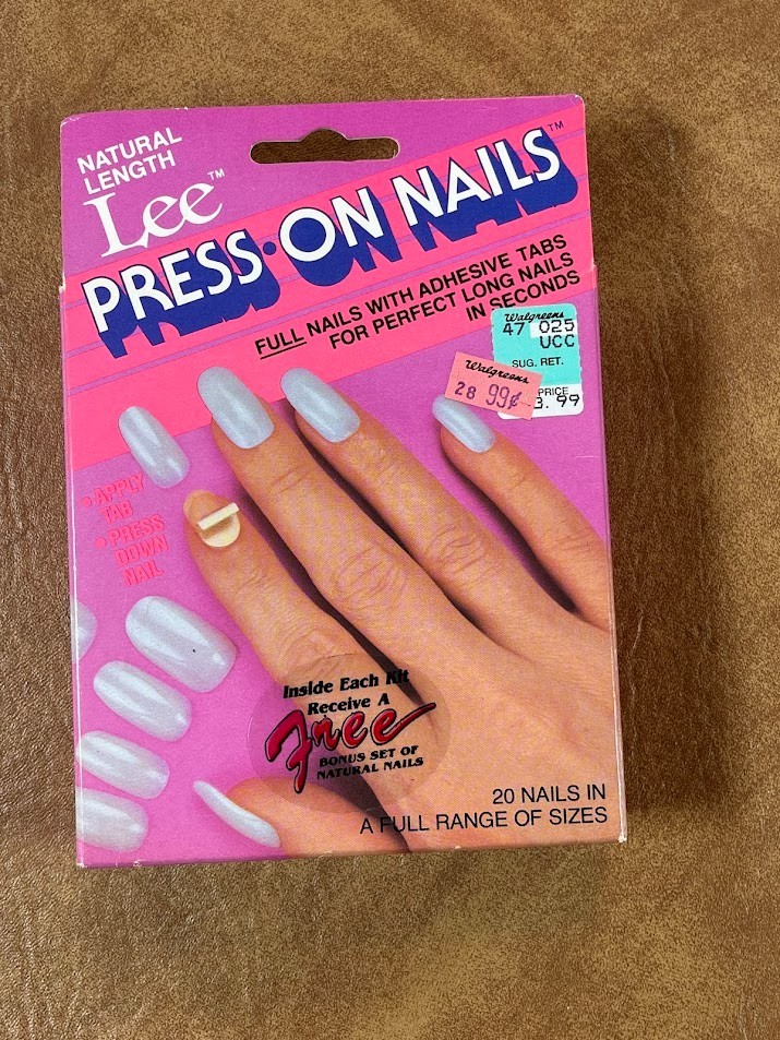 1985 Lee Nails Press-On-Nails 2 Full Sets W/Tabs New Sealed Vintage