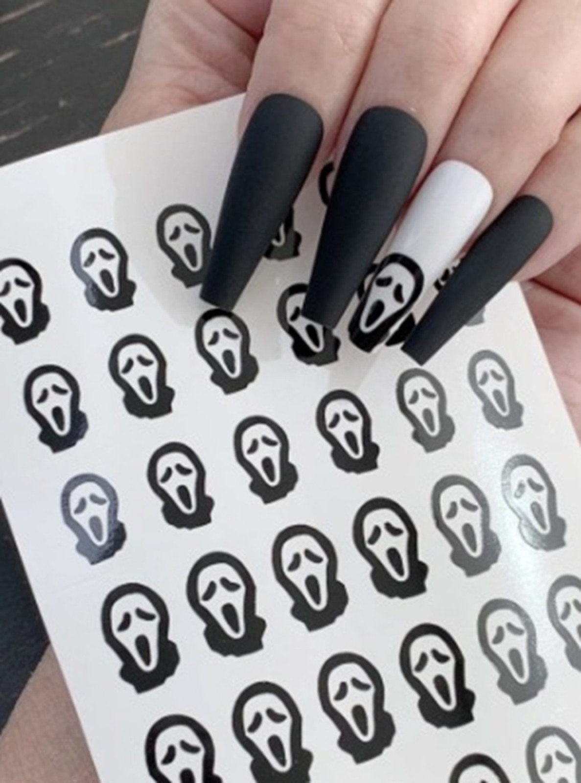 Halloween Nail Decals: Bats, Ghosts, Skulls, Skull Butterfly – Nail Art Stickers
