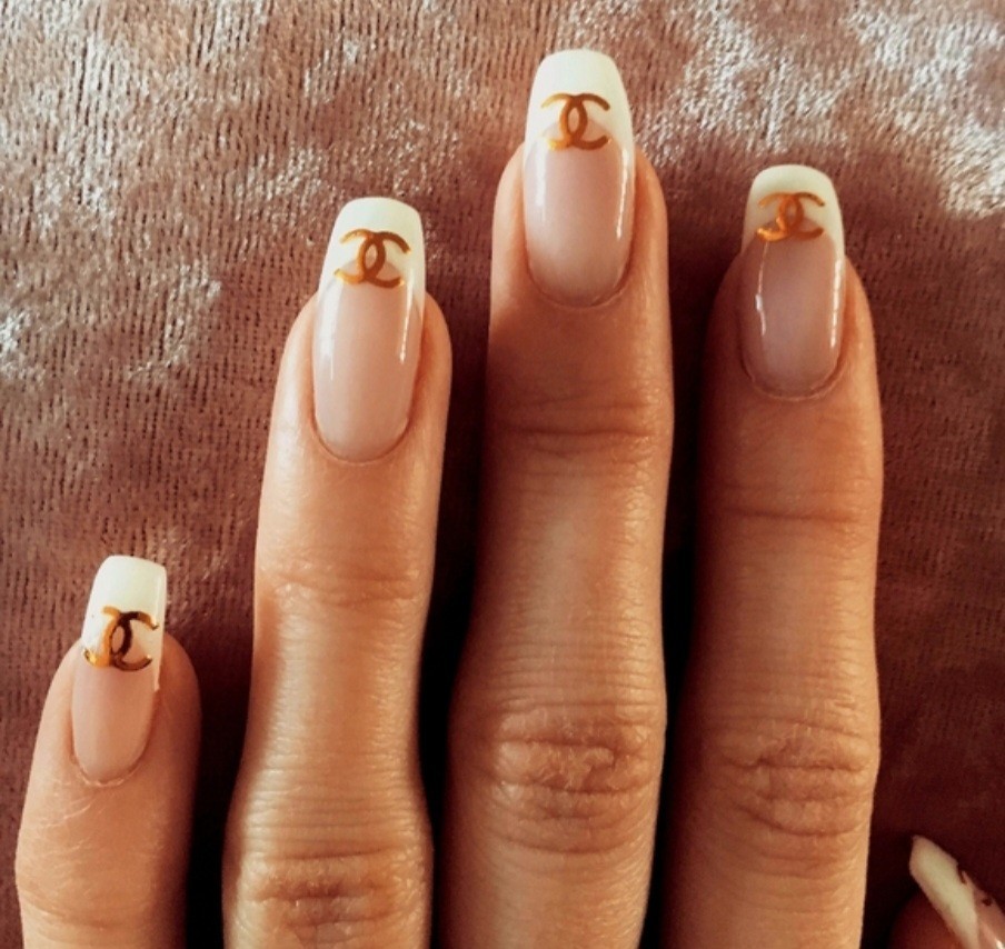NWT NAIL ART DESIGN SELF-SEAL STICKERS METALLIC GOLD N°40!