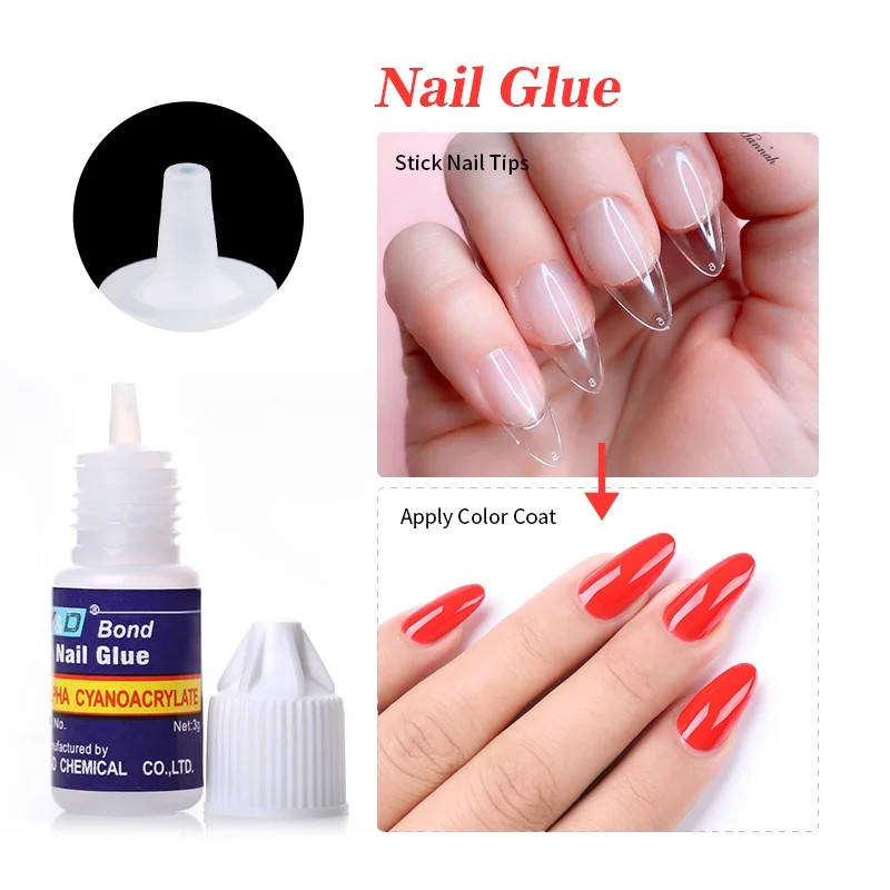 Super Strong Nail Bond Glue Acrylic Tips and Rhinestone Professional
