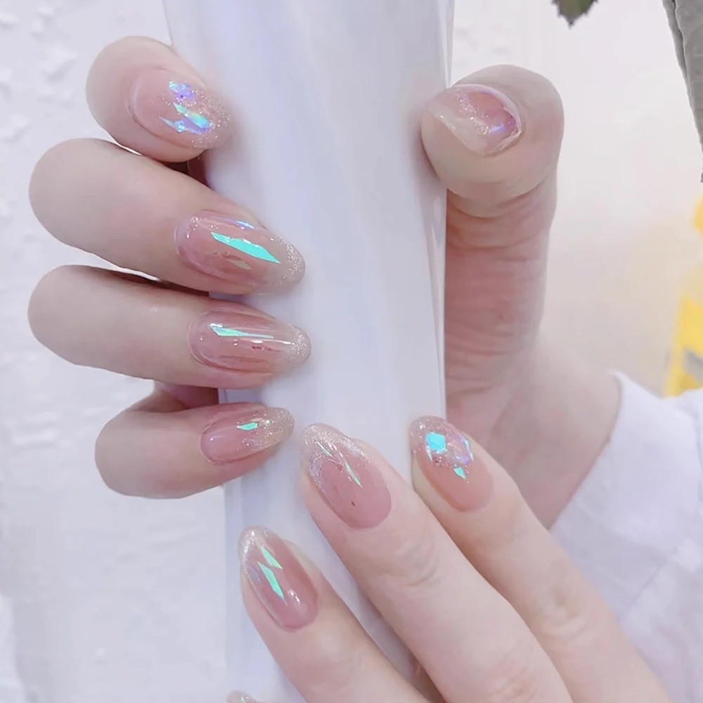 Aurora Nail Foil Transfer Stickers,Nail Art Supplies Holographic Aurora Glass