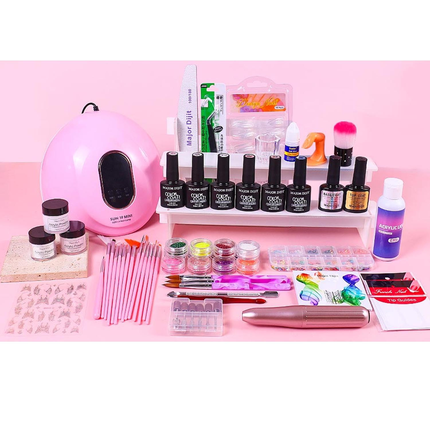 Nail Kit Acrylic Set -Acrylic Nail Kit for Beginners with Everything Gel Polish