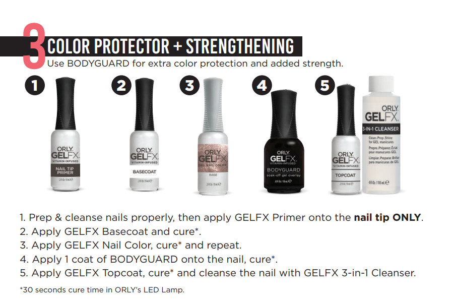 NEW ITEM – ORLY GelFX BODYGUARD – LED/UV Soak-off Gel Overlay .6oz/18ml -OR34000