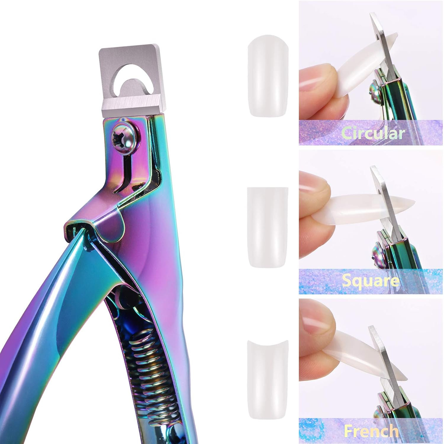 6 Pcs Poly Gel Quick Building Nail Tips Clip Pink Transparent Finger Extension U