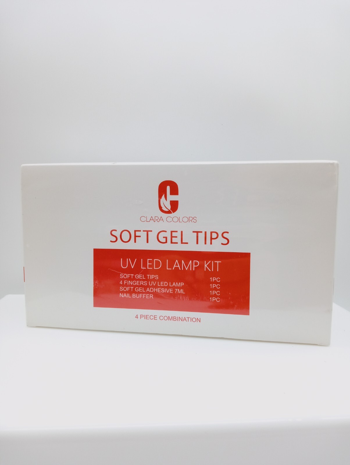 4 in 1 Long Coffin Nail Tips + Glue Kit 550Pcs Soft Gel Adhesive & UV Lamp Clara
