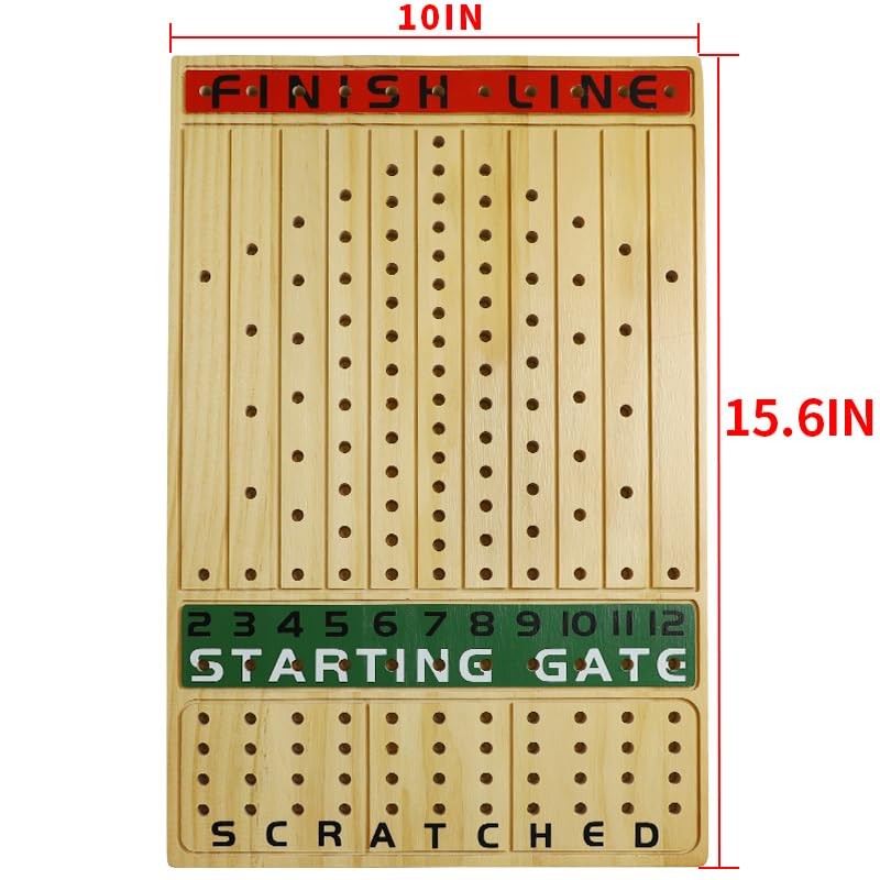 HOROW Metal Horse Racing Board Game Card 15.7*10 inches, Log1