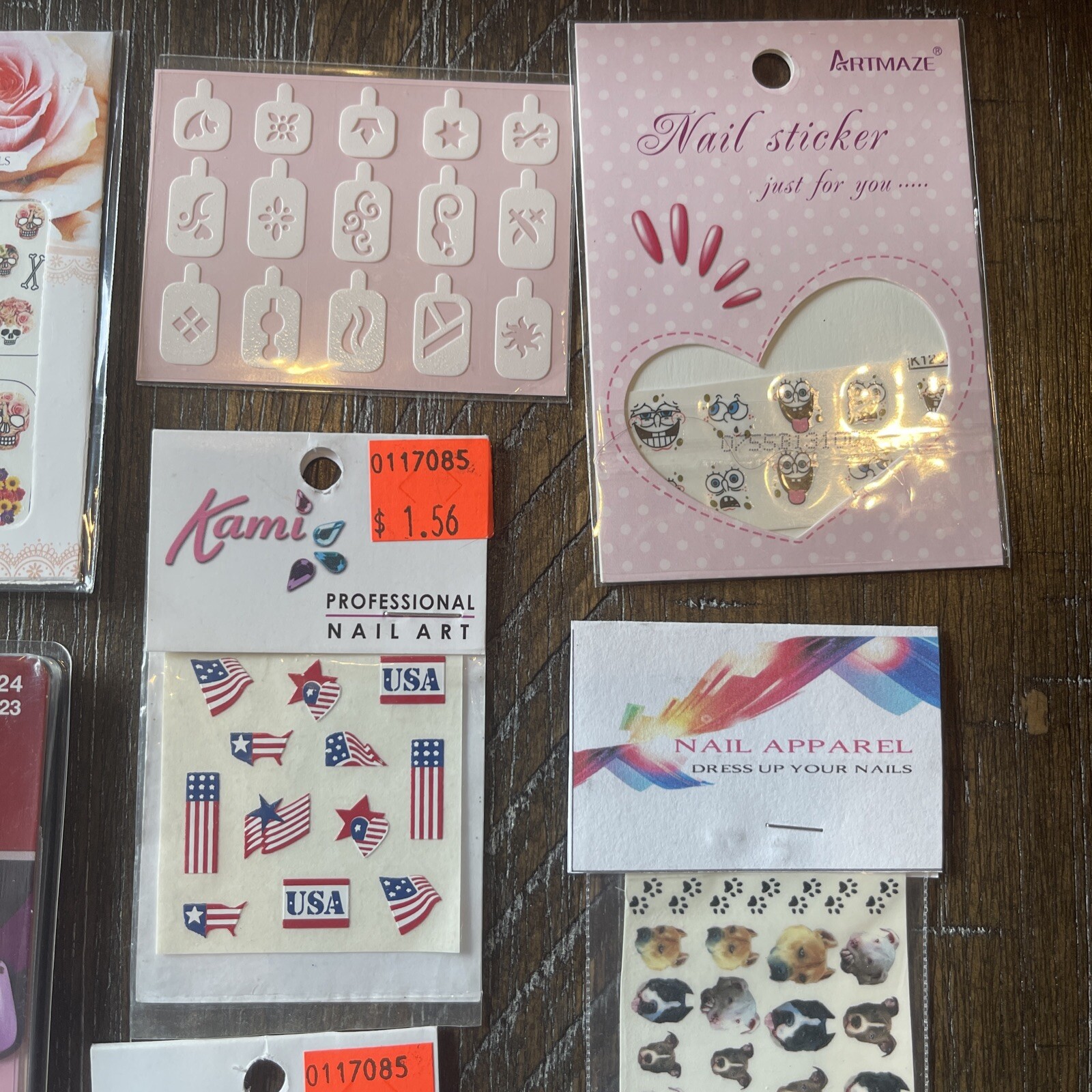 Misc Lot Nail Art Stickers and Tattoos with NIB Plie Wand