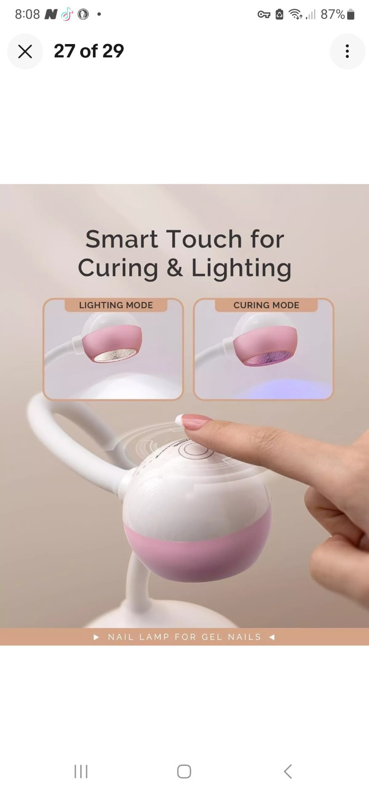 2 In 1 Gel X Lamp Gooseneck Rechargeable UV Light For Gel Nail Polish