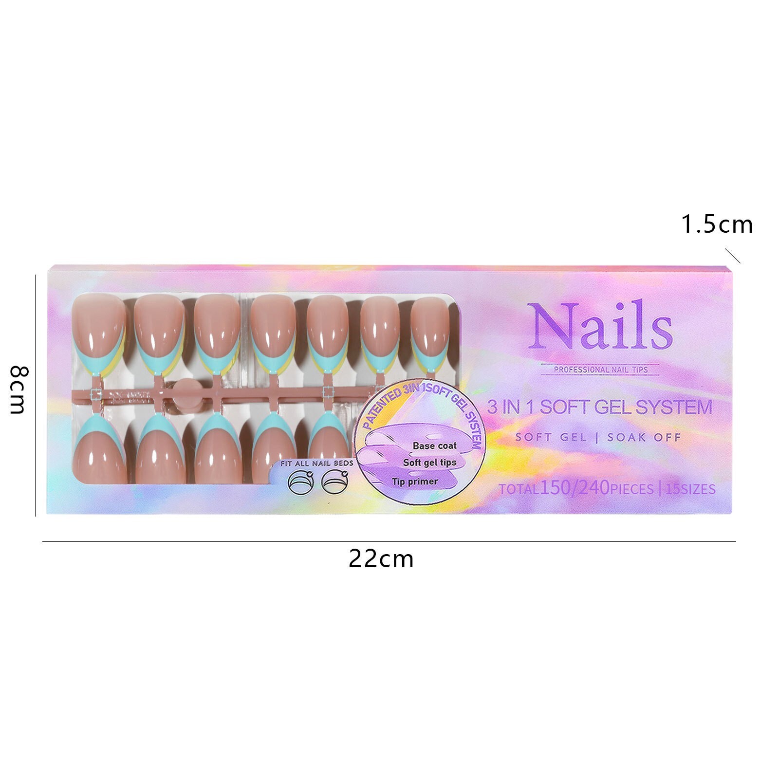 Soft Gel False Nails French Press on Nails For Nail Art Tips Decoration Manicure
