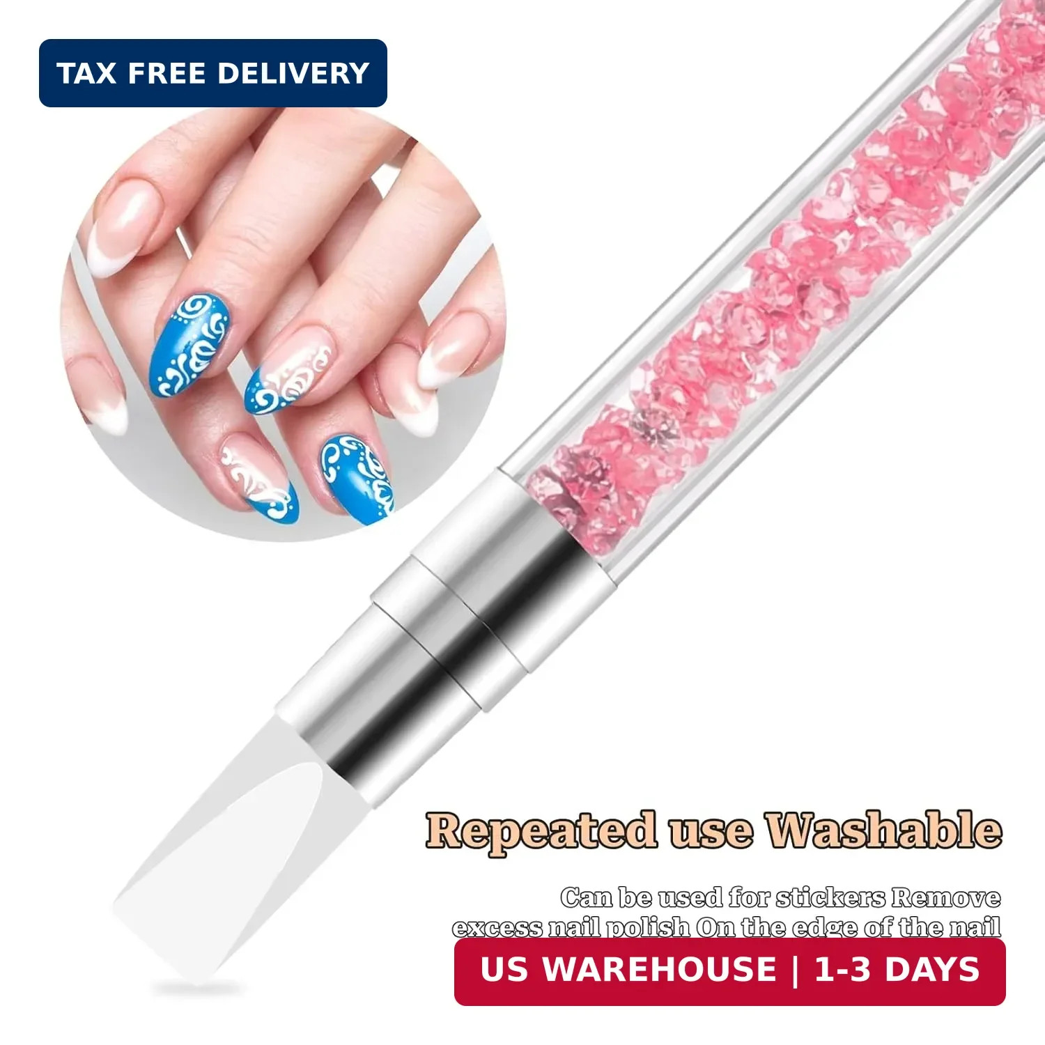 5 Pcs Nail Art Sculpture Pen Dual Tipped Silicone Nail Tools Nail Art Acrylic Pe