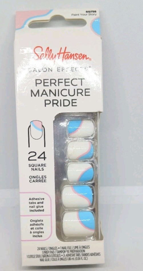 Sally Hansen Perfect Manicure Pride 24 square Nails paint your story box medium