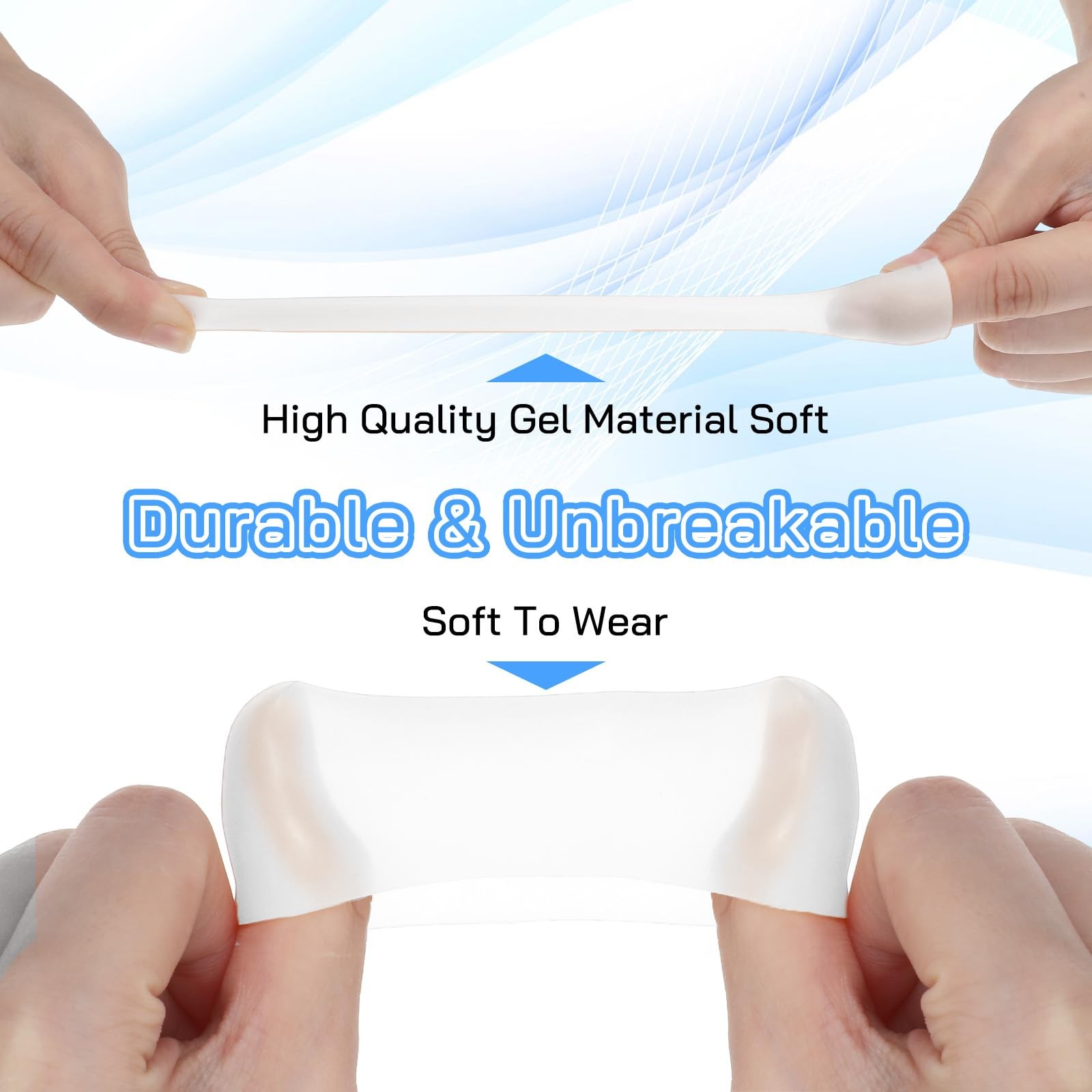 26Pcs Gel Finger Cots Silicone Finger Protectors Fingertip Bandages for Dry Skin