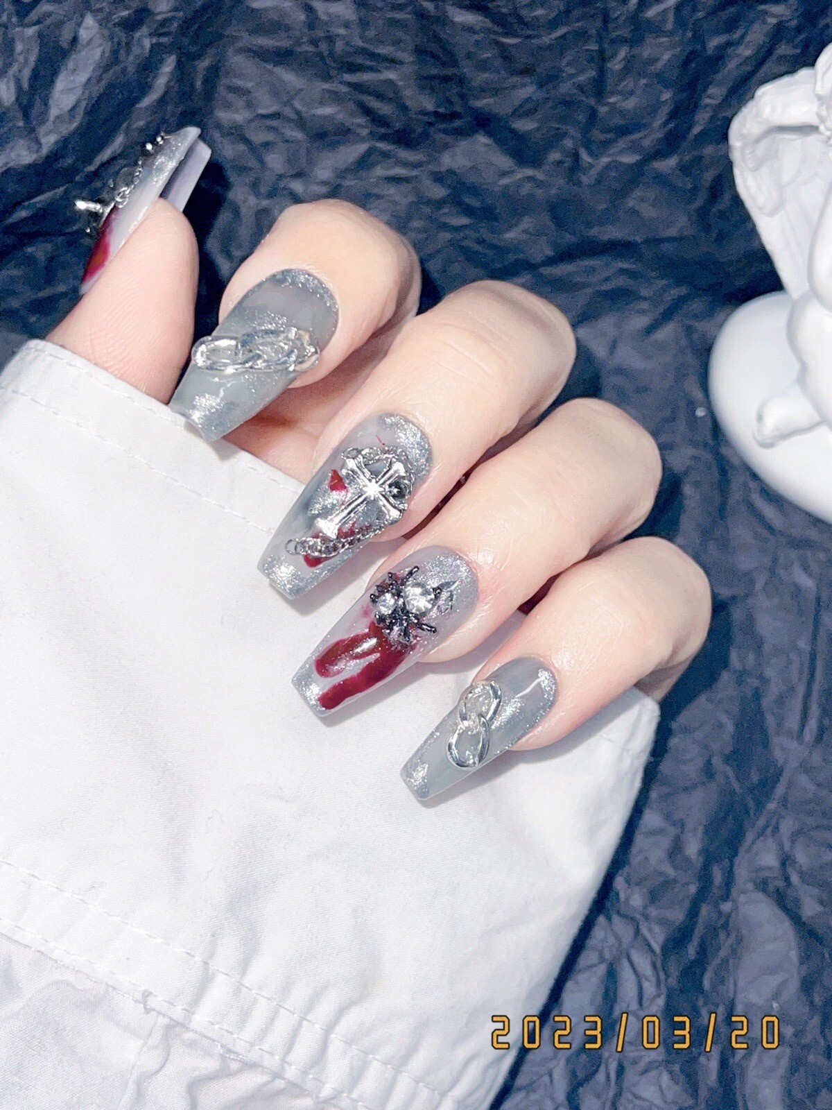 🔥CUSTOM Gel Press On False Nails set /Handmade size：M