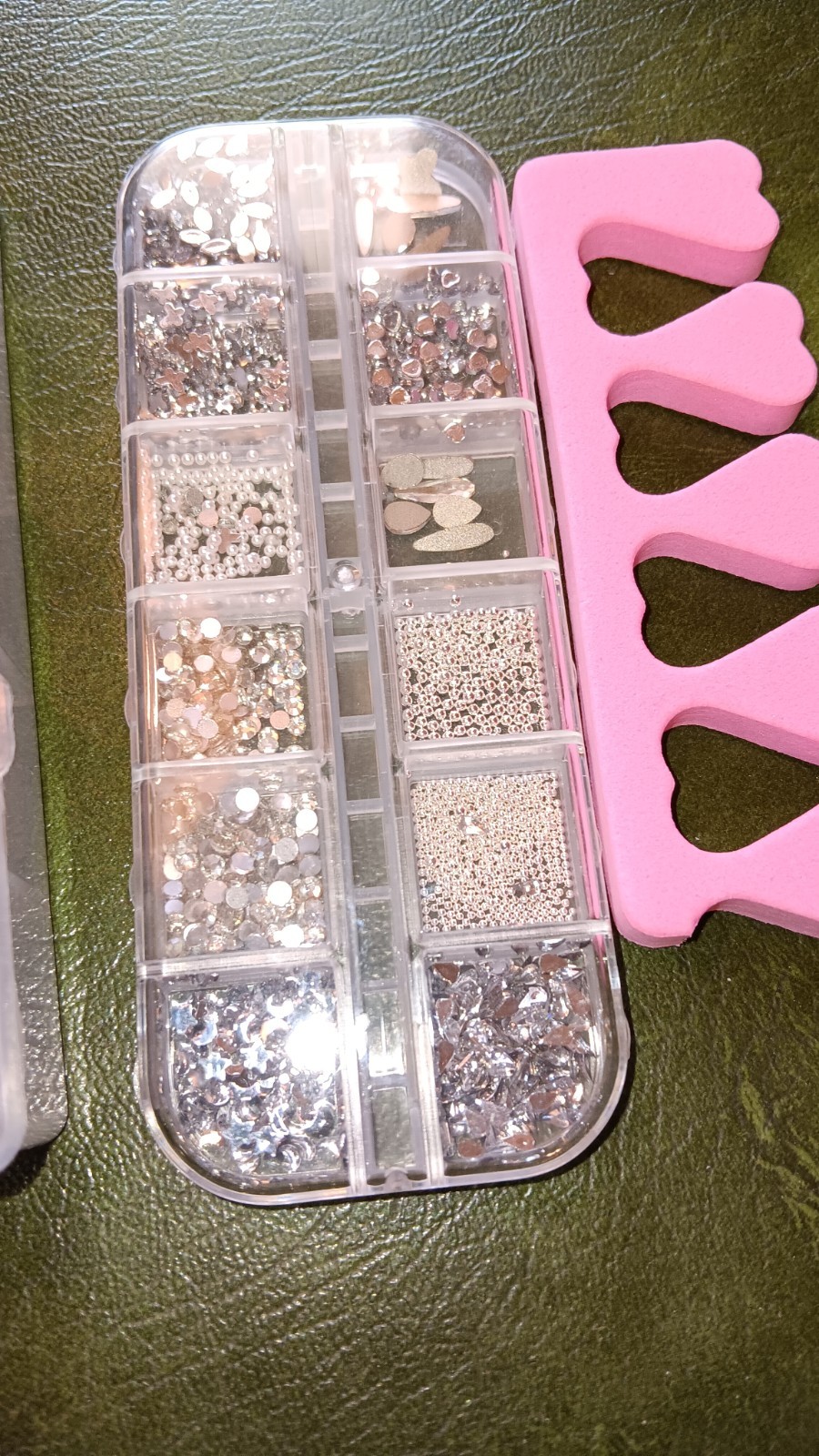 Nail Kit Includes Colorful Foils, Nail Accents In Blue, Silver, Clear, Multiple