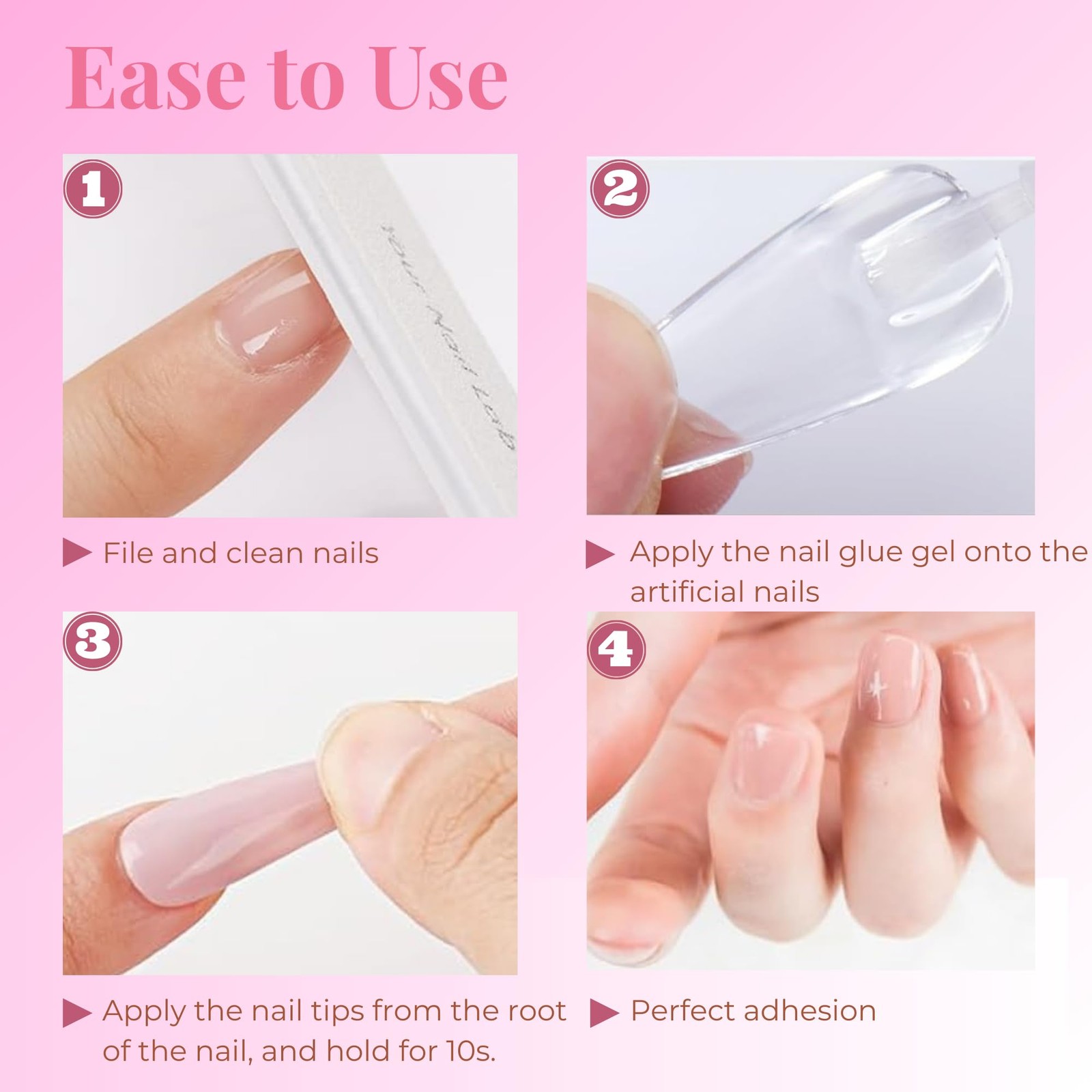 Super Strong Nail Glue for Acrylic Nails Press on Nails Professional Nail Glu…