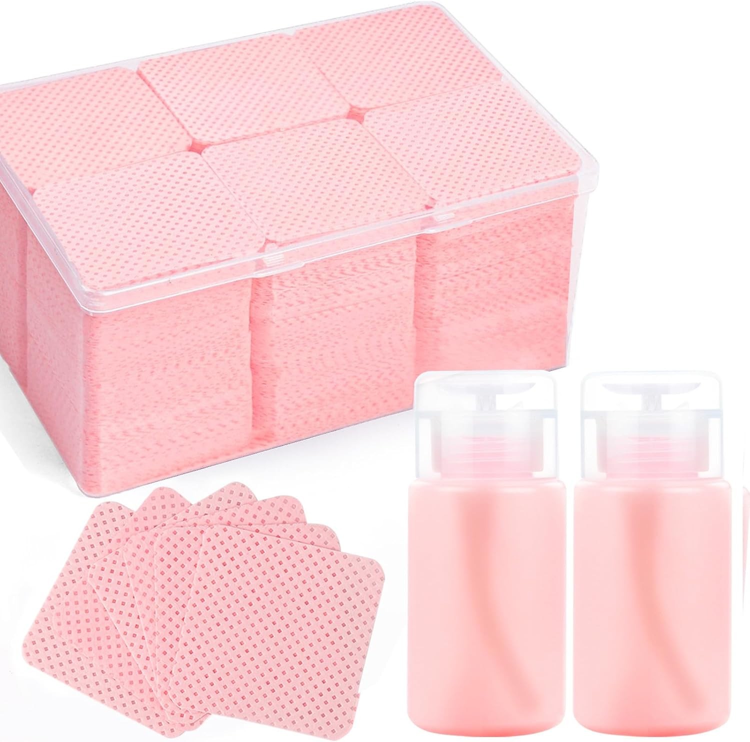 Lint Nail Wipes Acetone Dispensers Kit – Nail Polish Remover Wipes