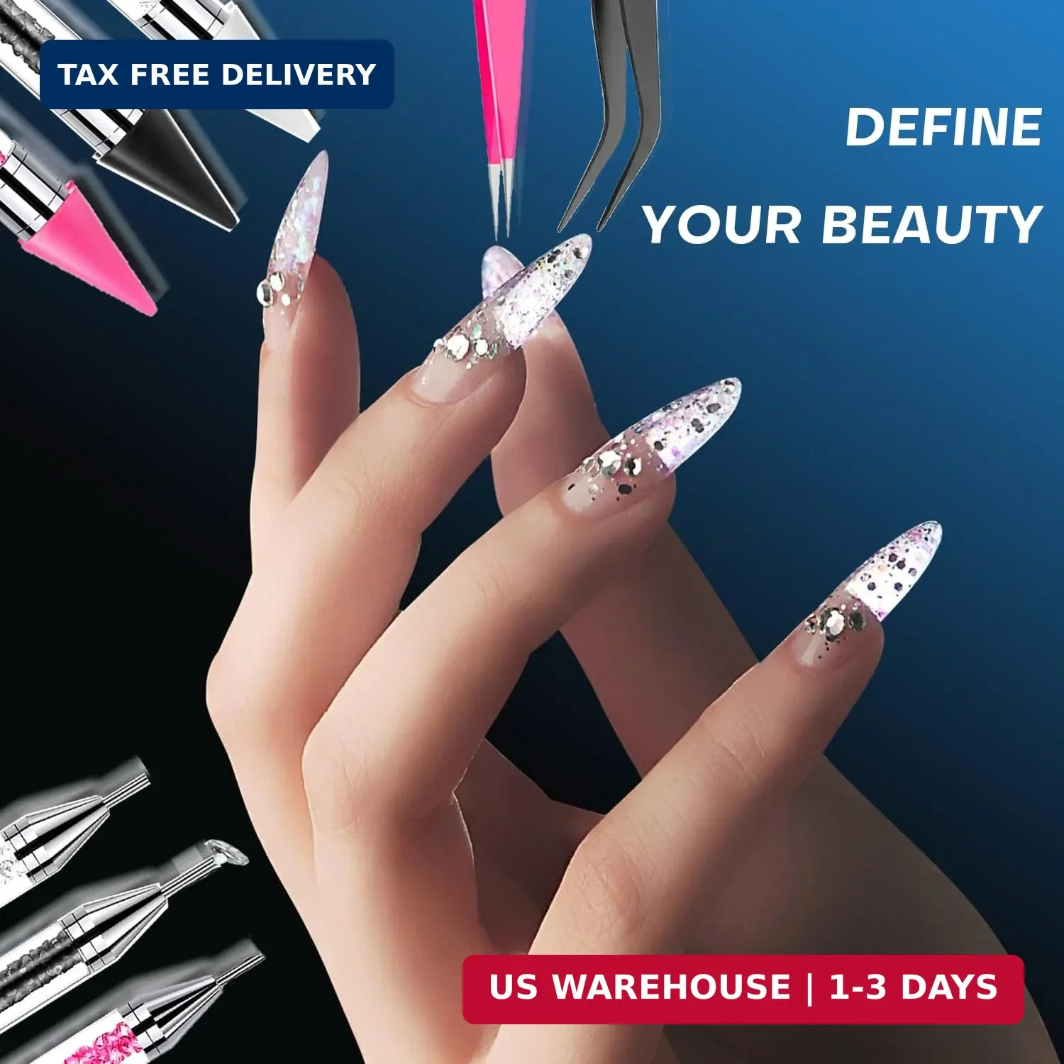 14 Pcs Rhinestone Picker Tool – 3 Pcs Dual-head Pens with 6 Wax Tips, Useful Cla