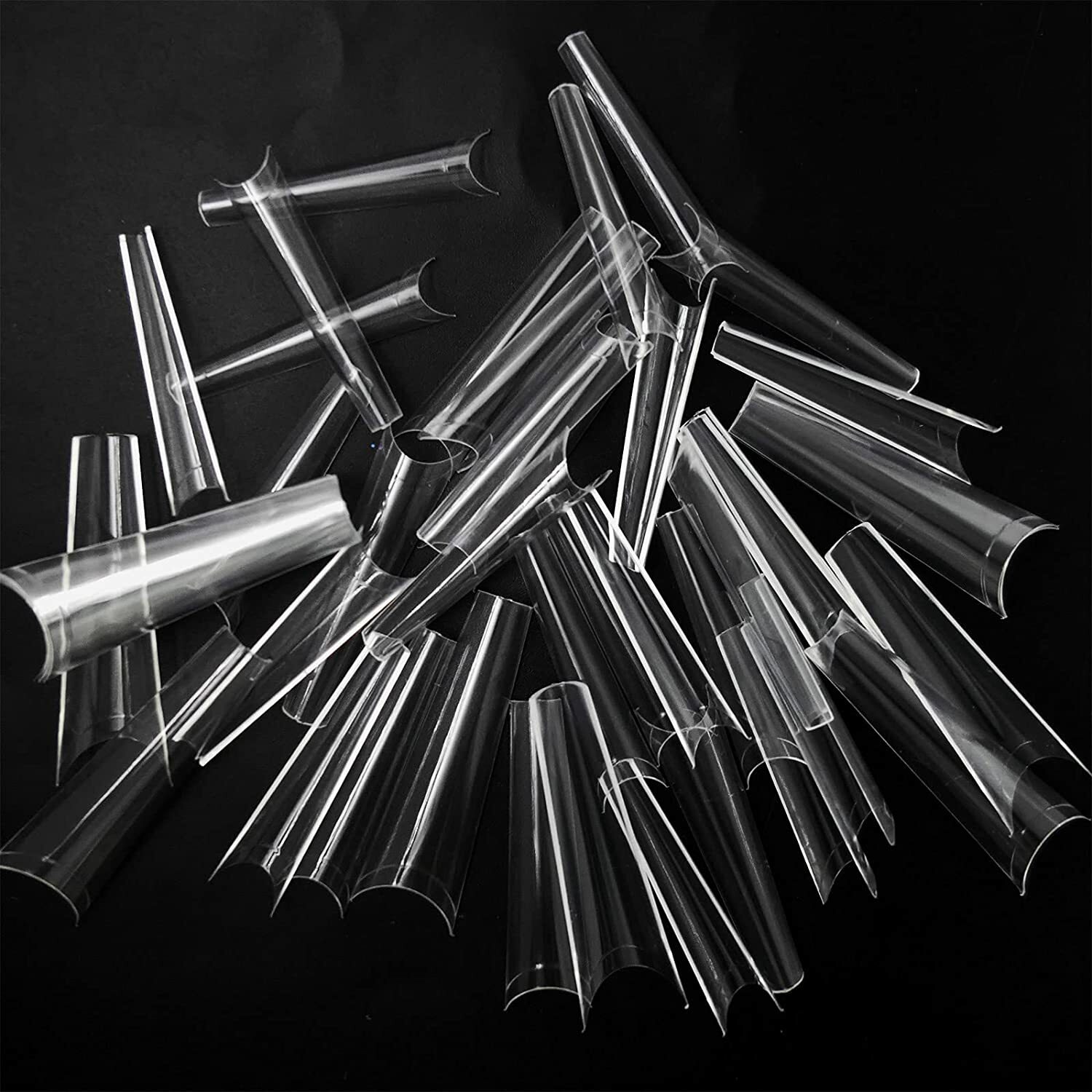 NEW No C Curve Straight 2XL 3XL Long Coffin Square Stiletto Acrylic Nail Tips