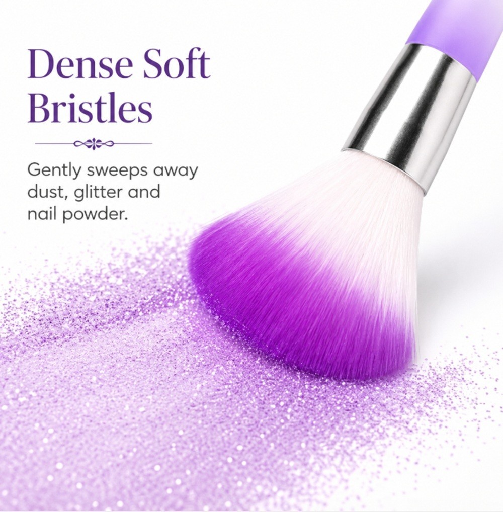 Nail Dust Brush Set – Acrylic & UV Gel Powder Art Remover, Cleaner Brushes