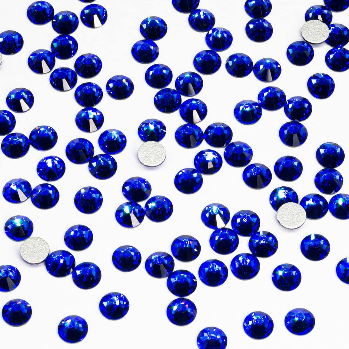 2880Pcs Royal Blue Nail Rhinestones SS10 2.8Mm Bulk Sapphire Blue Nail Art round