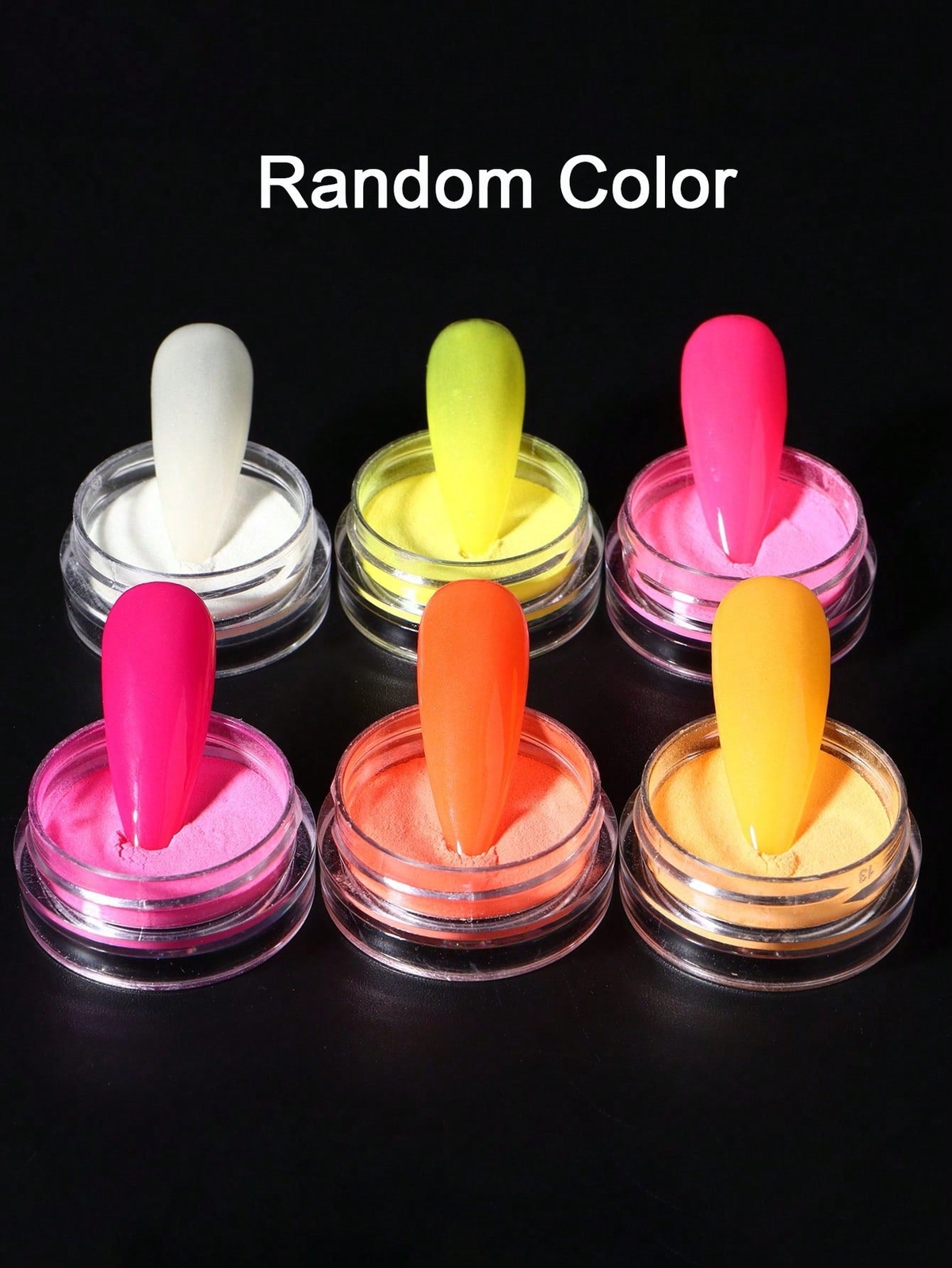 6 Bottles Glow In The Dark Nail Powder Fluorescence Nail Art Pigment Dust