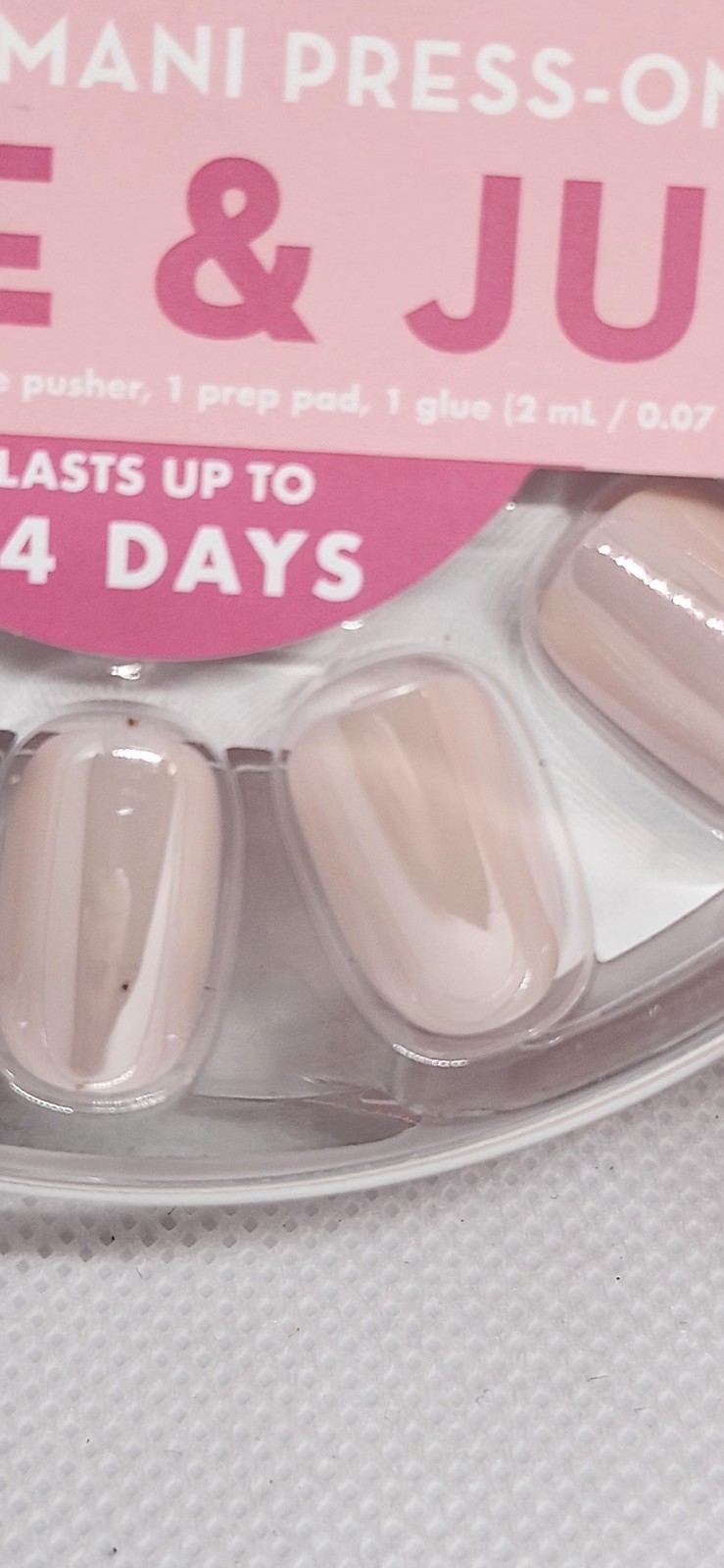 Olive & June Squoval Short GH Glass+ Falling For Flowers Press-on Nails + Polish