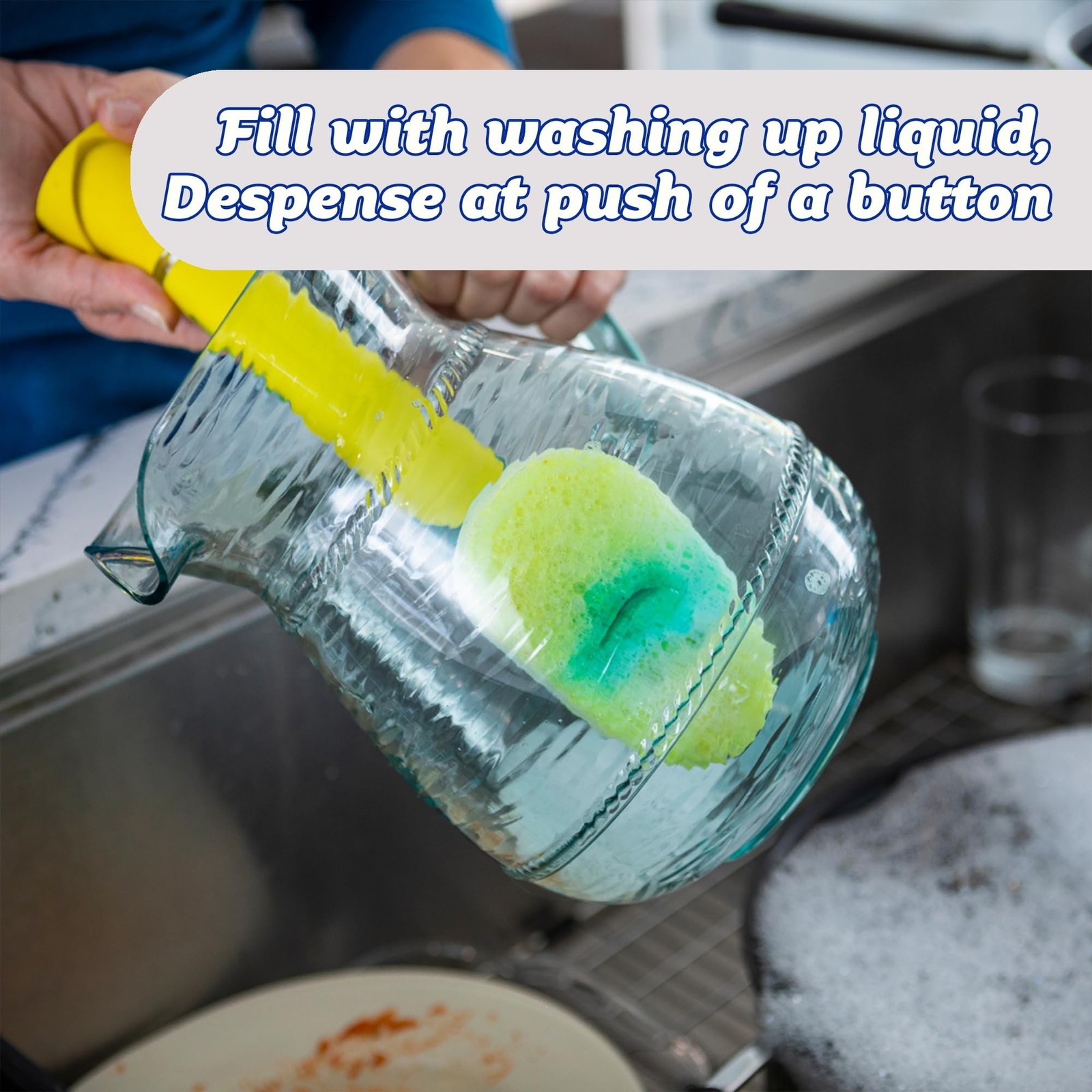 Scrub Daddy Scrub Mommy Dish Wand, Refill Heads, Sponge & Connector Head, Soa…