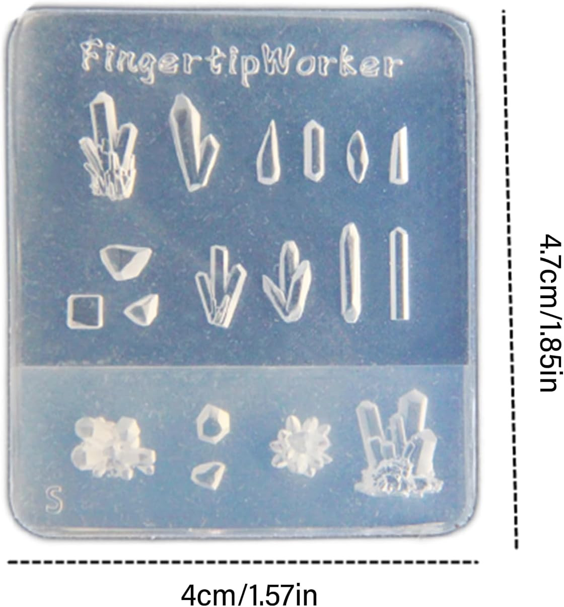 Silicone Nails Art Stamp Mold Crystal Stone Shaped Manicure Mold for Professiona