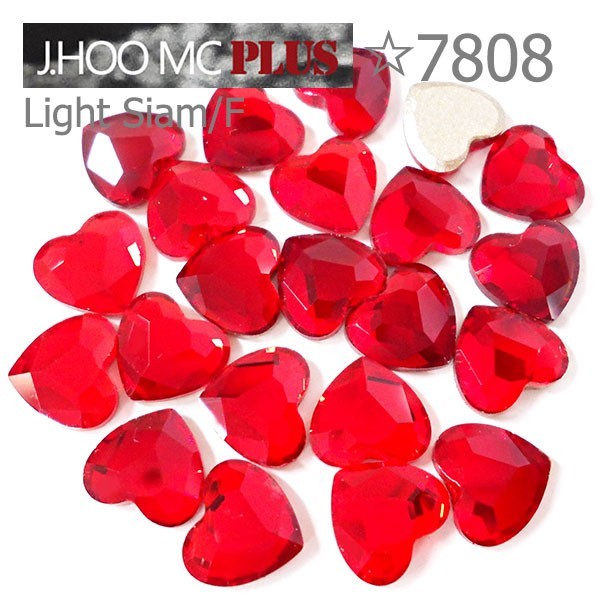 J.HOO Crystal 7808 Heart Flat Back Rhinestones 5×4.5mm Nail Art (10pcs)