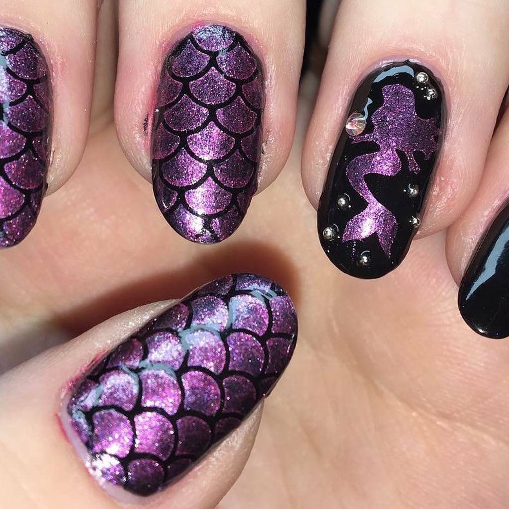 Whats Up Nails Mermaid Stencils for Nails, Nail Art, Nail Vinyls for Nail Design