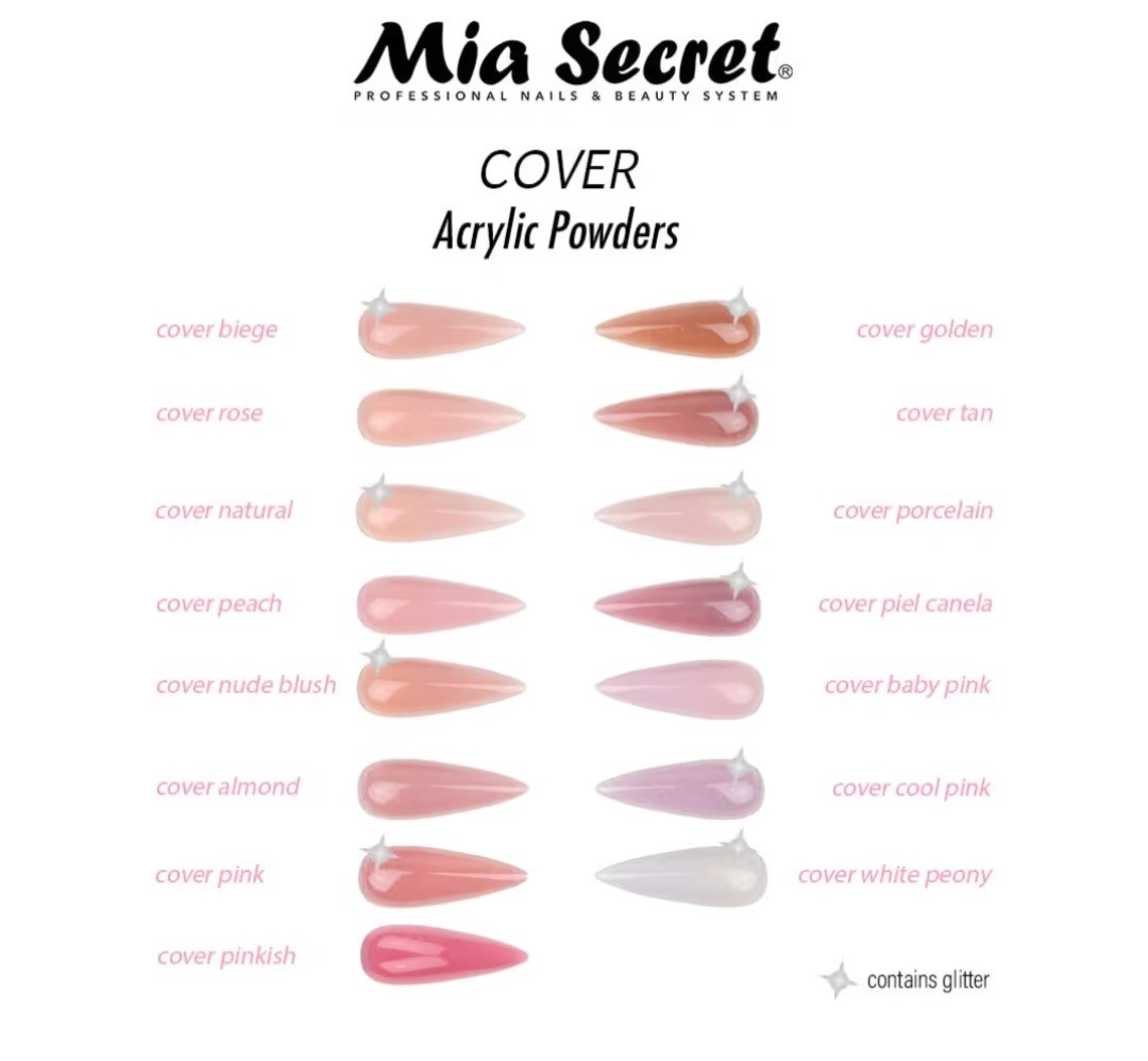 Mia Secret Cover White Peony Acrylic Powder 1/2 oz| 1oz | 2oz | 4oz | 8oz Choose