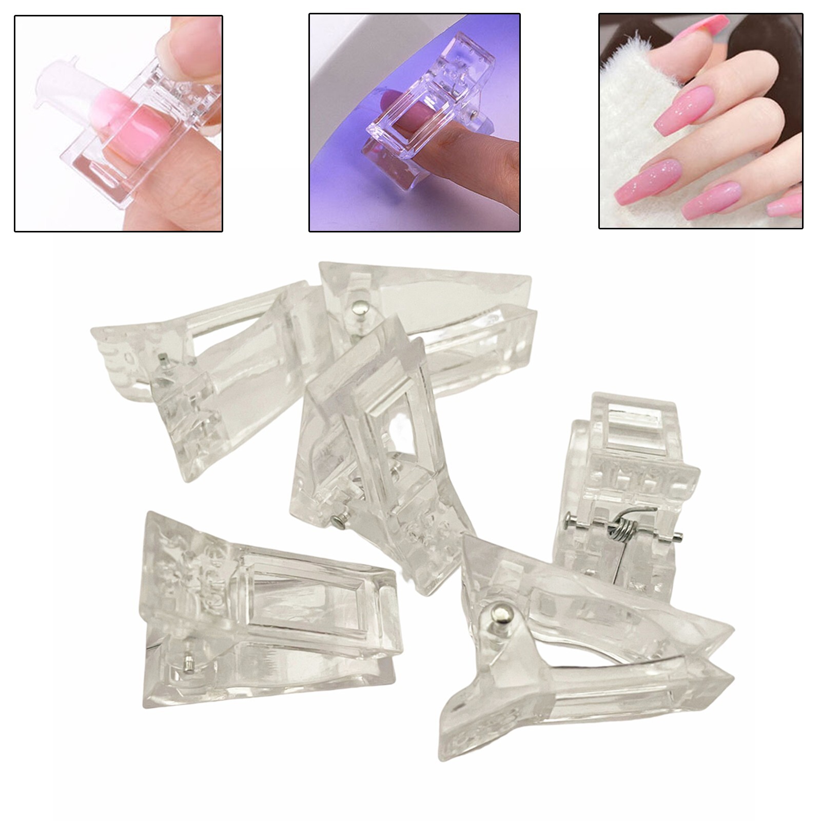 10 PCS/Set Nail Construction Fixation Clip DIY Transparent Fixing Clip Nail Mold