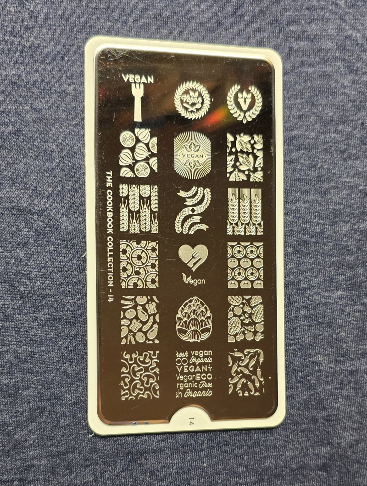 MoYou London Cookbook Collection 14 Nail Stamp Plate Vegan Vegetarian Eat Clean