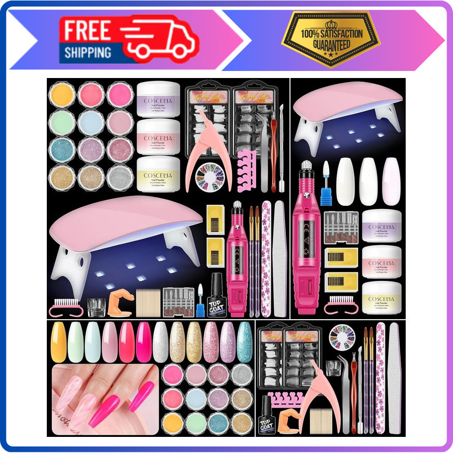 Acrylic Nail Kit for Beginners with Everything Nails Kit Acrylic Set with Drill