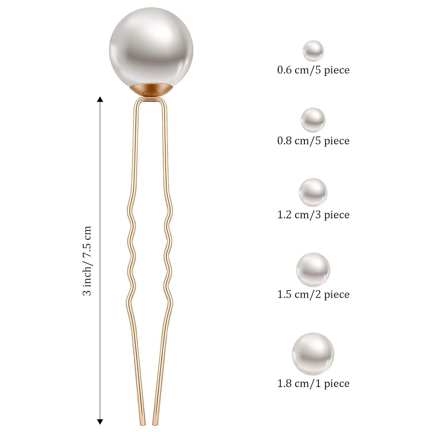 32 Pieces Wedding Pearl Hair Pins Bridal Rhinestone Silver