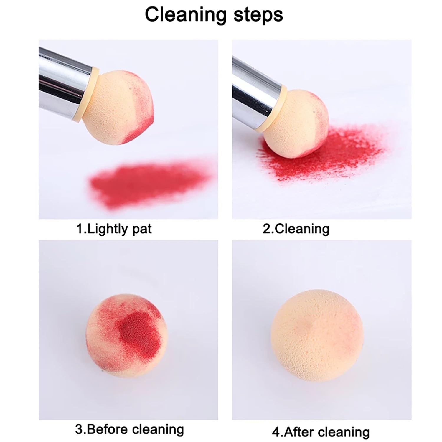 17 in 1 Set Nail Sponges for Ombre, Double-Head with 16pcs Replacement Head