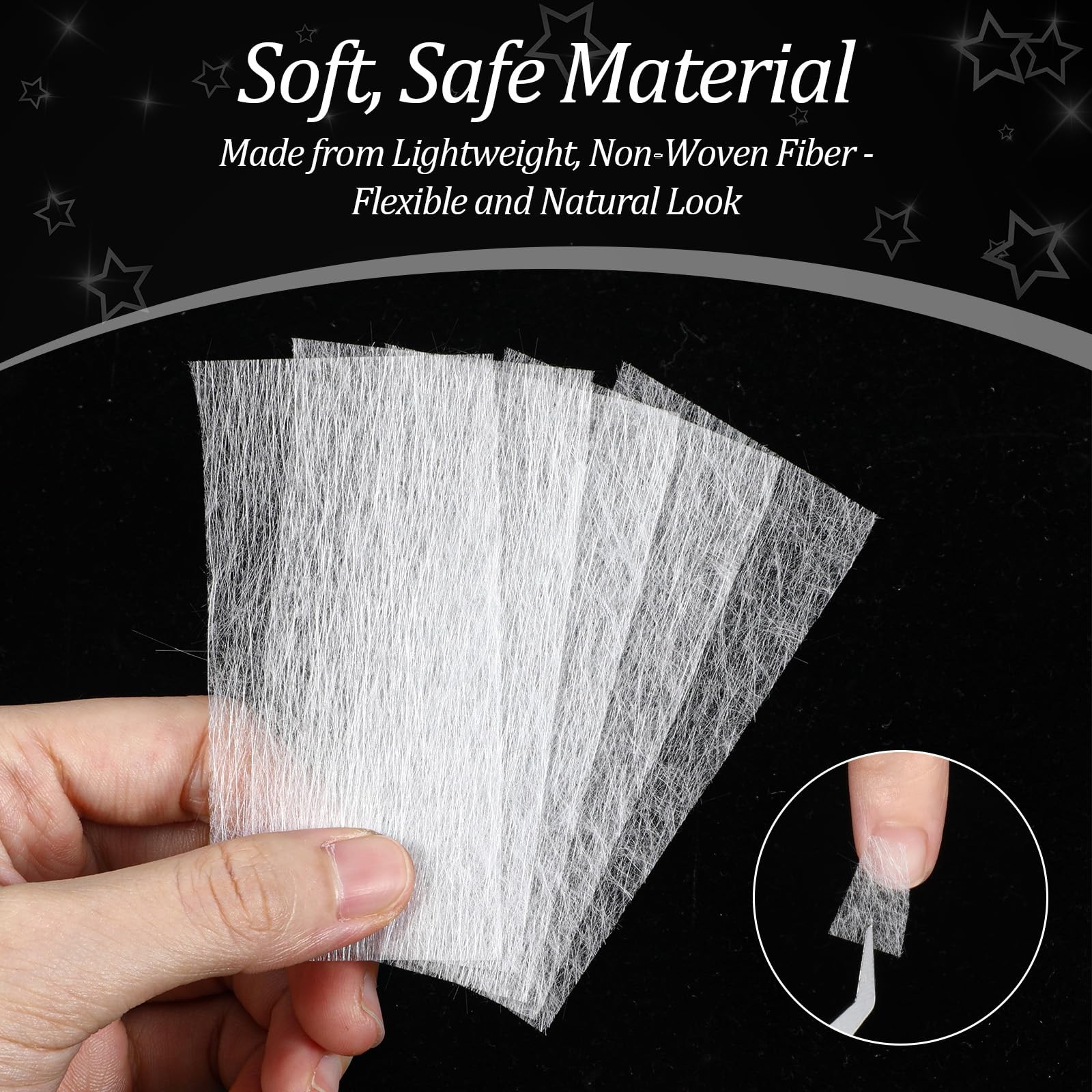 RAHHLIZS 100 Pcs Fiberglass Nail Wraps, Silk Wrap 3.15×1.57in, White