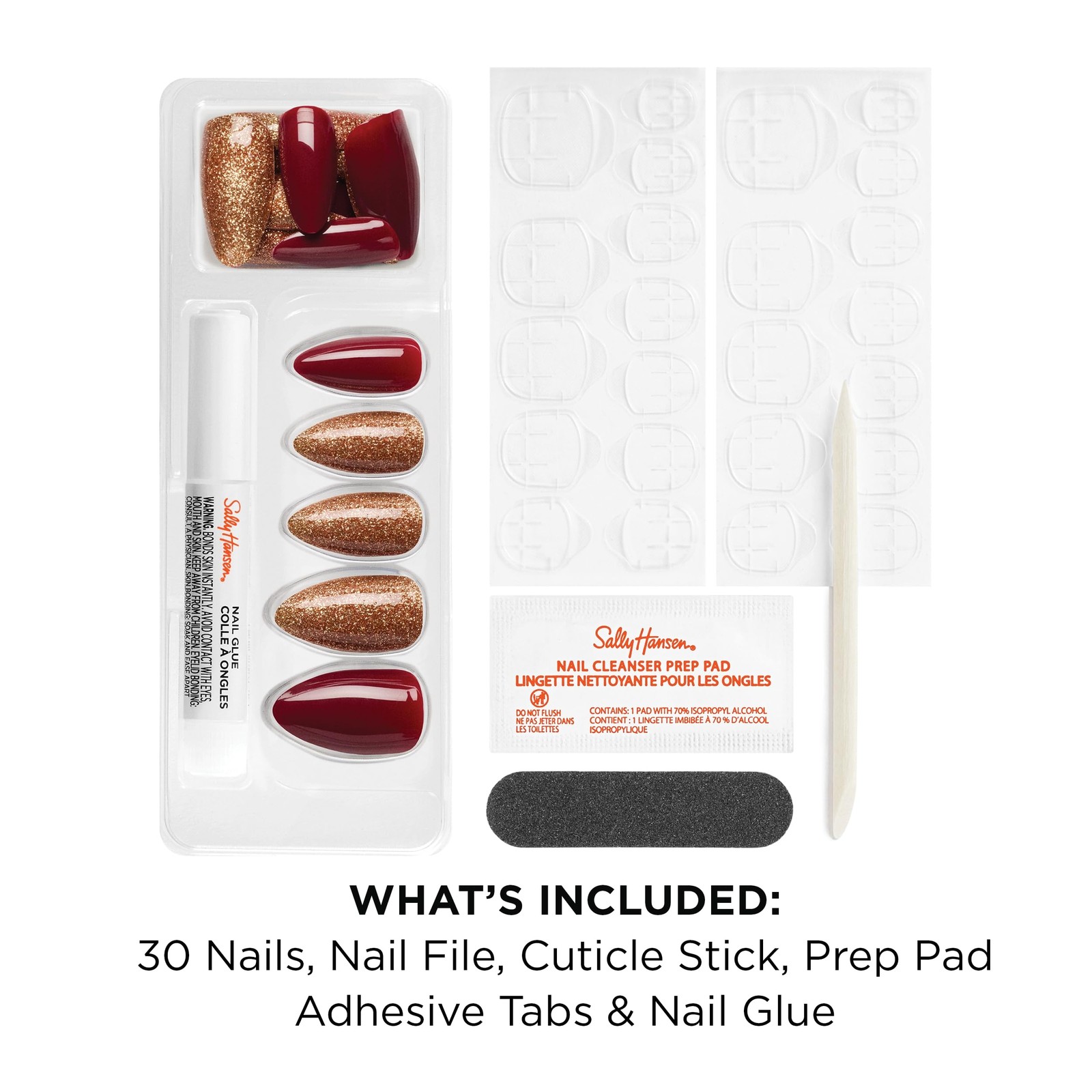 Sally Hansen Salon Effects Perfect Press-On Nails, Almond , Cinna-Snap