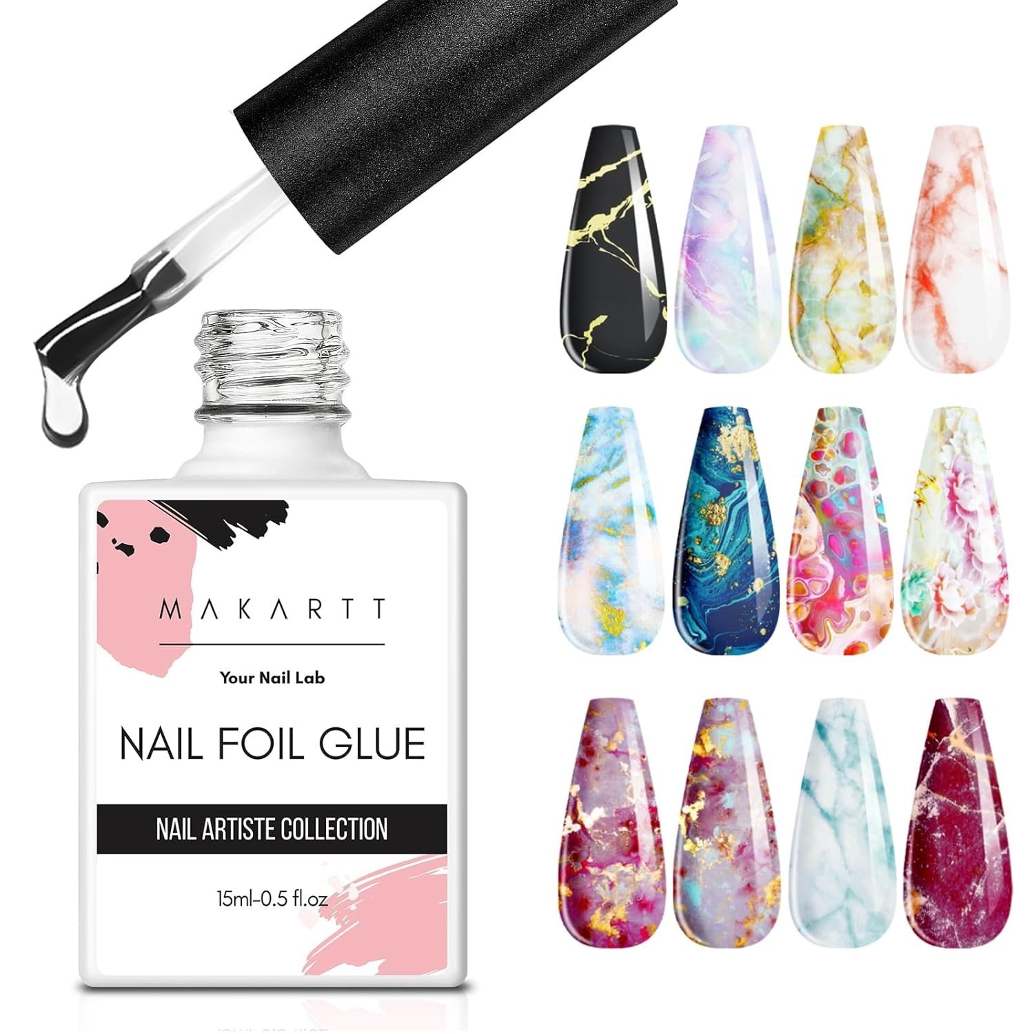 Nail Foil Glue Gel 15ML – Perfect for Salon & DIY Art – Non-Toxic Adhesion