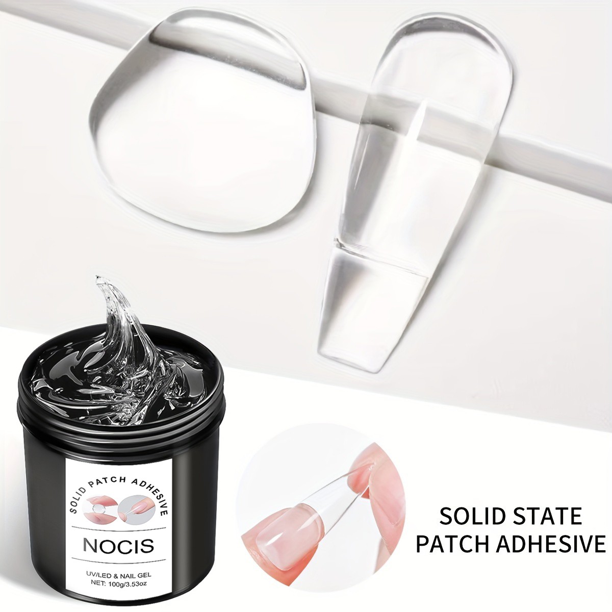 NOCIS 100g Solid Patch Adhesive Gel Nail Extension Glue Long-Lasting No Damage