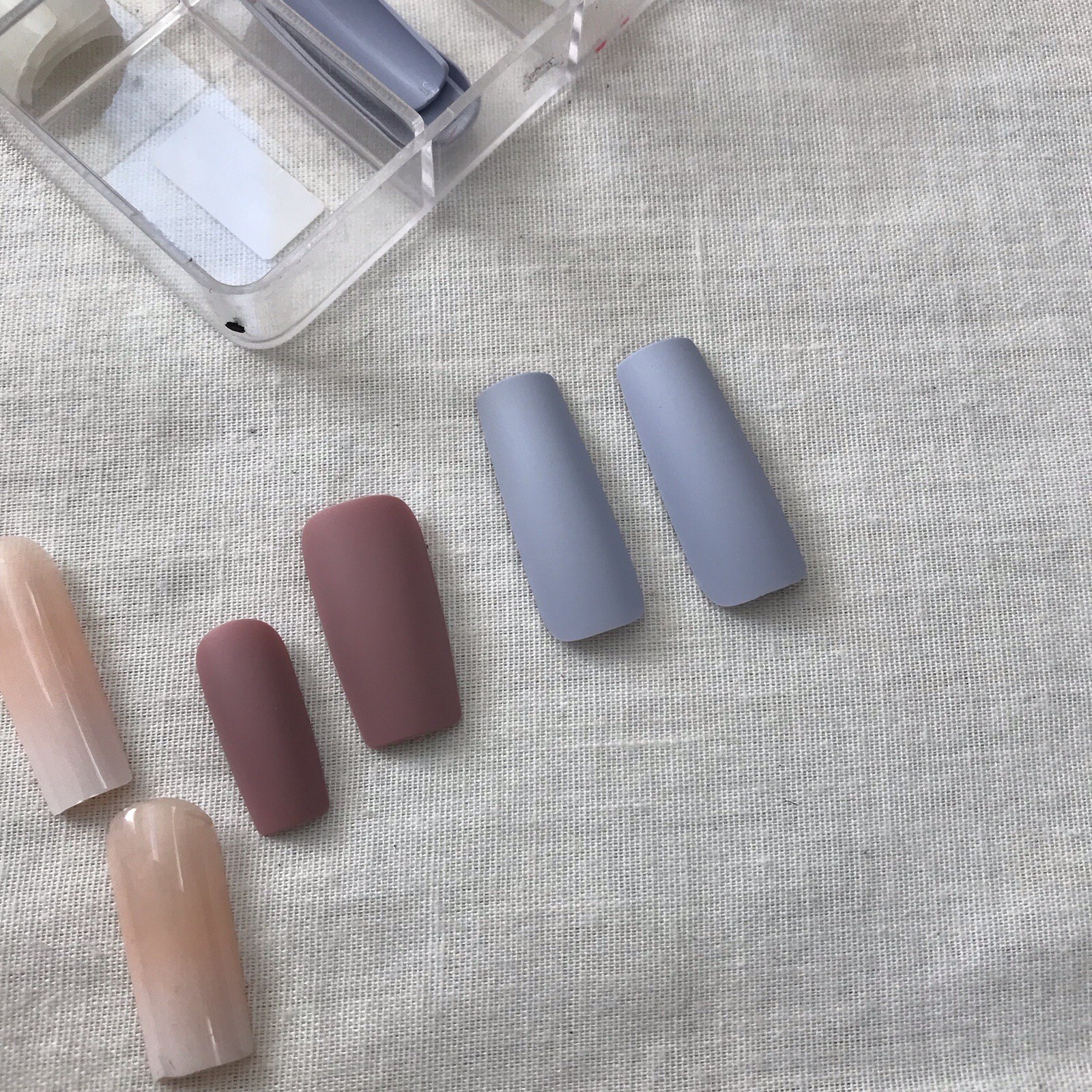 Lot Clear And Solid Color PRE DESIGNED NAIL TIPS Square Gel X False Acrylic