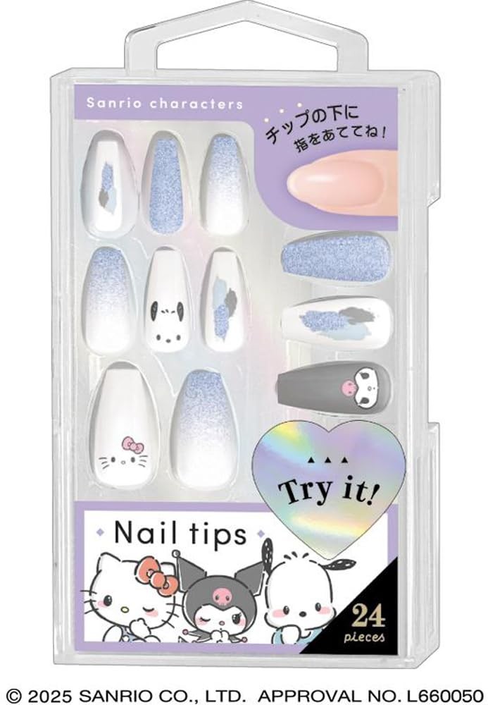 CRUX Nail Tips / Sanrio / Simple Glitter BL 129673