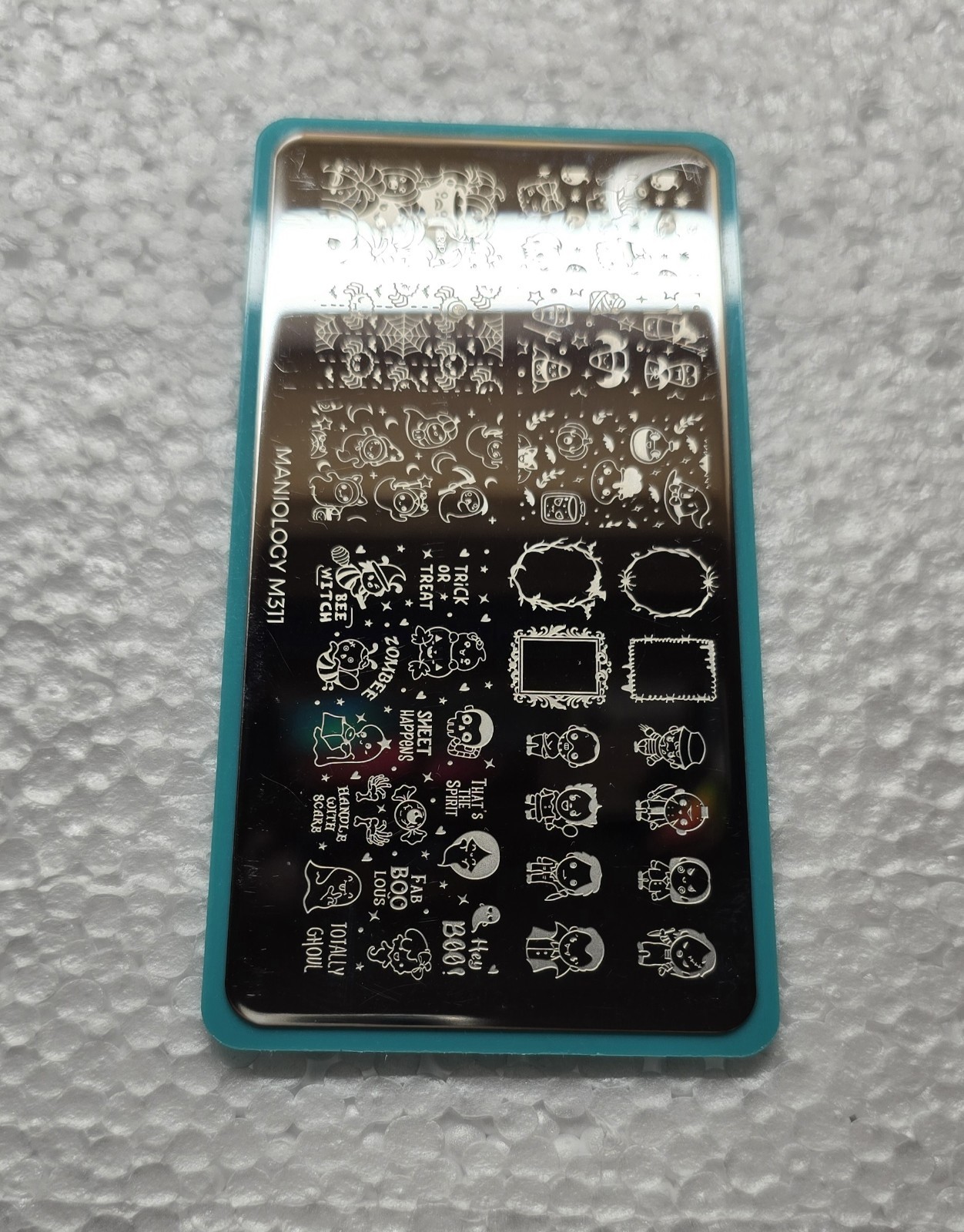 Maniology M311 Nail Stamp Plate Friendly Ghosts Haunted Halloween Vampire