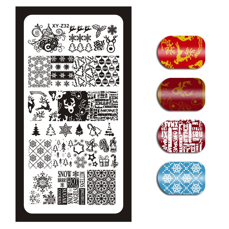 Jelly Silicone Nail Stamper Scraper Set Nail Templates Stamp For Stamping Polish