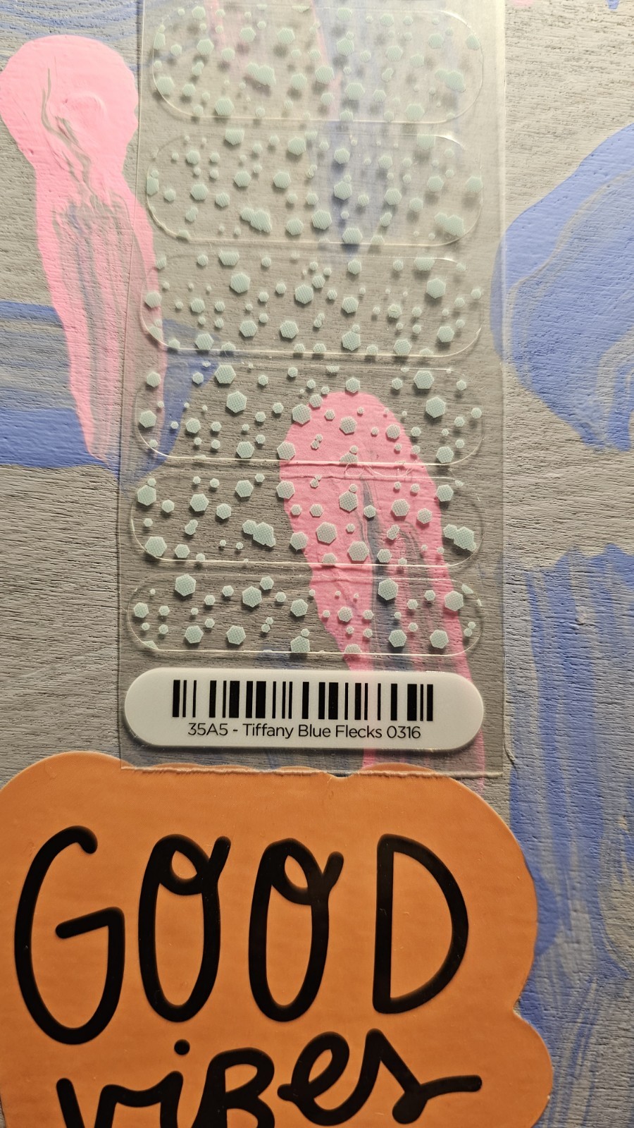 JAMBERRY HALF SHEET Nail Wraps – 35A5 – Tiany Blue Flecks 0316