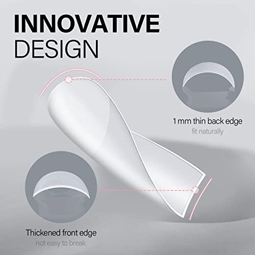 Medium Square Nail Tips – Upgraded Matte Soft Gel Full Cover 240-Medium square