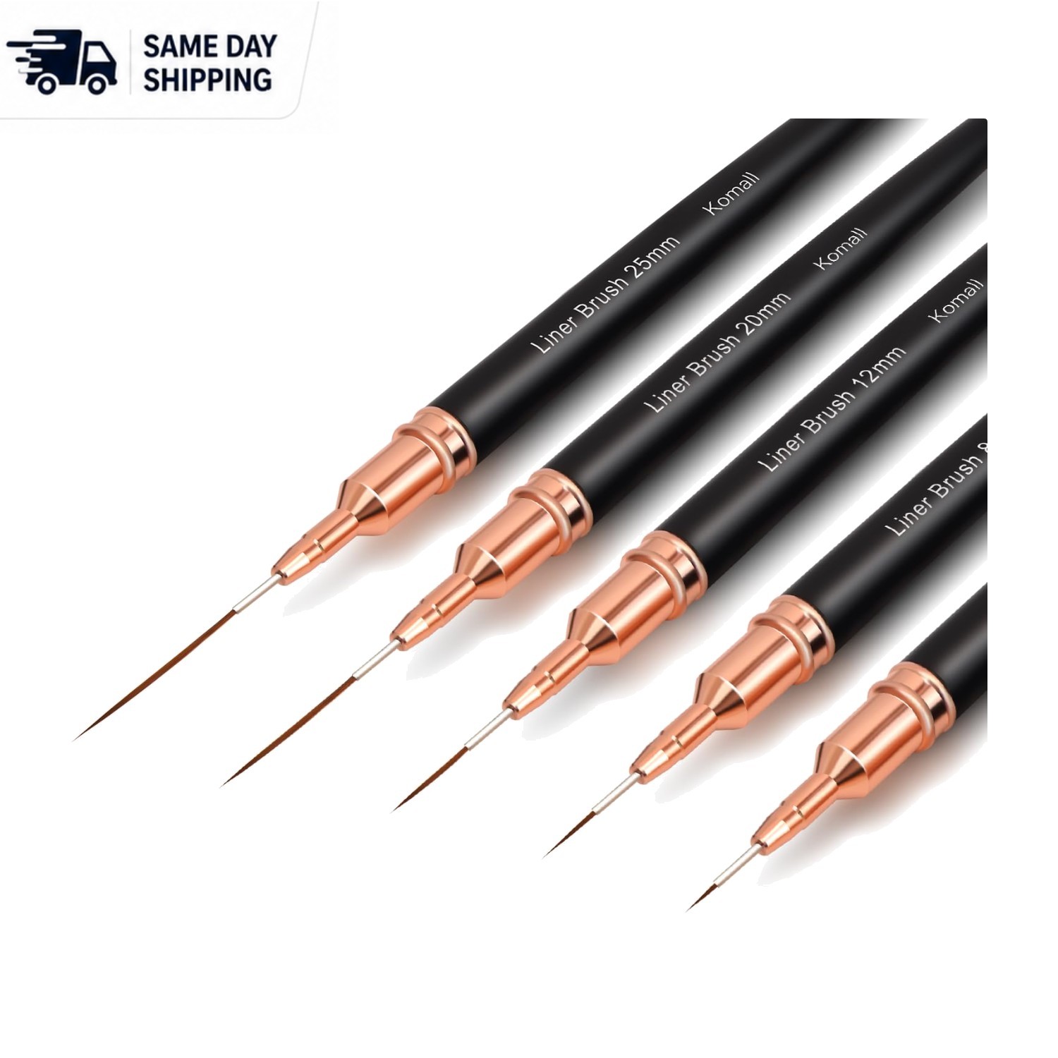 Professional Quality 5-Piece Nail Art Brush Set – For Perfect Gel Polish Designs